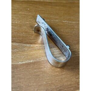 925 Sterling Silver Vintage Leonore Doskow Folded Ribbon Design Pin Brooch